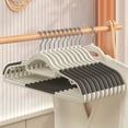 thumbnail image 3 of 10pcs Clothes Hanger For Household Use, No Mark, Shoulder Corner Protection,, 3 of 5