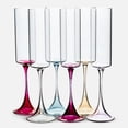 thumbnail image 3 of Linen Chest Champagne Flute with Assorted Stem Tints, 3 of 3