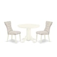 thumbnail image 2 of East West Furniture Dining Room Set Linen White, SHGA3-WHI-35, 2 of 6