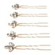 thumbnail image 3 of 5 Piezas Horquillas Para El Cabello Para Boda, Horquillas Vintage Blancas Horquillas Para El Cabello Nupcial Ligeras Y Brillantes Accesorio Para El Cabello De Boda Pinza Para El Cabello Con Diamantes, 3 of 5