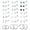 Multicolor, variant on 21 Pairs Flatback Stud Earrings, 316L Steel CZ Cartilage Sensitive Ears (Silver)