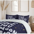 thumbnail image 6 of Ambesonne Starry Sky Duvet Cover Set, Planets Galaxy Space, Calking, Dark Blue Grey Multicolor, 6 of 6