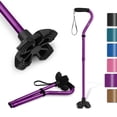 thumbnail image 1 of Bastón KINGGEAR F1 para caminar, para mujeres y hombres, andador autónomo para personas mayores con correa de muñeca, mango de EVA ligero y resistente, base cuádruple grande., 1 of 5