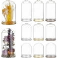 thumbnail image 2 of 12Sets Mini Clear Glass Cloche Dome 1.5/2/2.3 Inch Glass Display Cloche Dome with 3 Colors Metal Base Cloche Bell Jar for Candles Crafts Decorations, 2 of 6