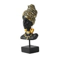 thumbnail image 1 of Mujer africana Busto Estatua Figuras Mujeres Escultura Obra de arte Resina Artesanía Cultura africana Temática para mesa Librería Decoración Macarena Estatua de busto de mujer, 1 of 8