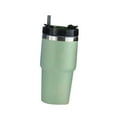 thumbnail image 4 of Tazas de agua con y tapa taza de café taza de viaje de acero inoxidable para portavasos de vehículo conveniente doble pared duradera Verde 20oz, 4 of 9