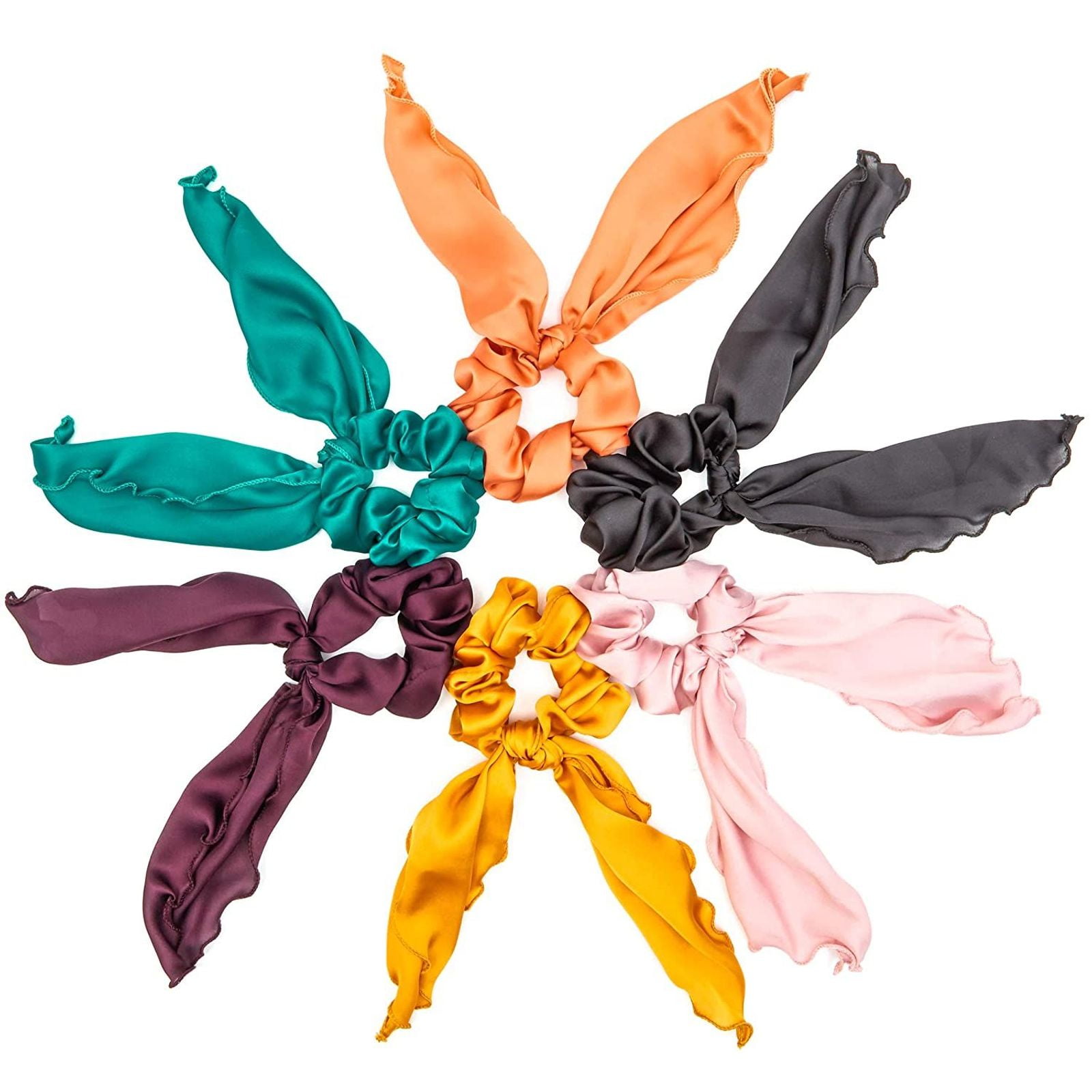  6 Pieces Bow Hair Ties, Long Silk Ribbon Hair Bands : Beauty &  Personal Care