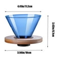 thumbnail image 3 of Glass Pour Over Coffee Maker with Reusable Filter & Wooden Base | Portable Hand Drip Coffee Brewer for Home Office Travel | 1-Piece Clear Glass Coffee Filter Mug, 3 of 6