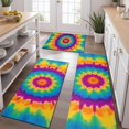thumbnail image 2 of Colorful Tie Dye Star Pattern Kitchen Rugs Sets Of 3,Kitchen Runner Rugs Non Skid Washable,Decorative Kitchen Floor Mats for Kitchen,Sink,Laundry,17"x30"+ 17"x47" + 17"x59", 2 of 6