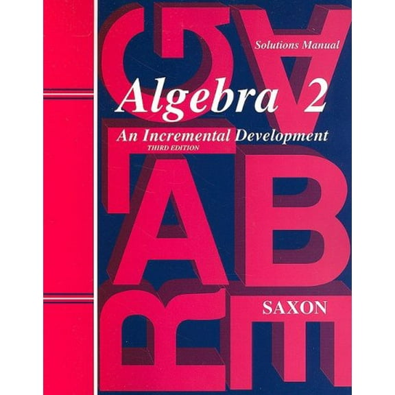 Pre-Owned Algebra 2: Solutions Manual (Paperback) 1565771435 9781565771437