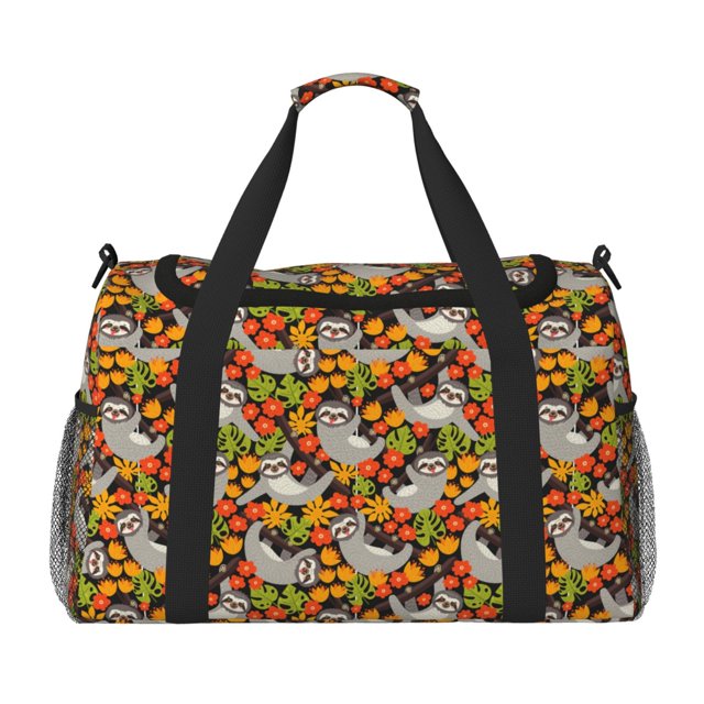 Disketp Sloth on the Branch Bolsa de Viaje Tipo Duffle, Bolso de Mano para Fin de Semana para Mujer, Bolsa de Gimnasio Ligera para Hombre, Esencial para Viajes