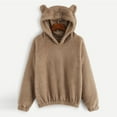 thumbnail image 3 of Chandail à Manches Longues pour Femmes Chandail en Molleton à Manches Longues pour Femmes Chaud en Forme d'Ours Chandail à Capuchon en Peluche chandail-Over en Molleton pour Femmes chandail-Over en Molleton pour Femmes Chandail à Capuchon en Molleton pour Femmes chandail-Over en Molleton pour Femmes, 3 of 4