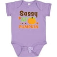 thumbnail image 3 of Inktastic Thanksgiving Sassy Lil Pumpkin with Fall Leaves Girls Baby Bodysuit, 3 of 5