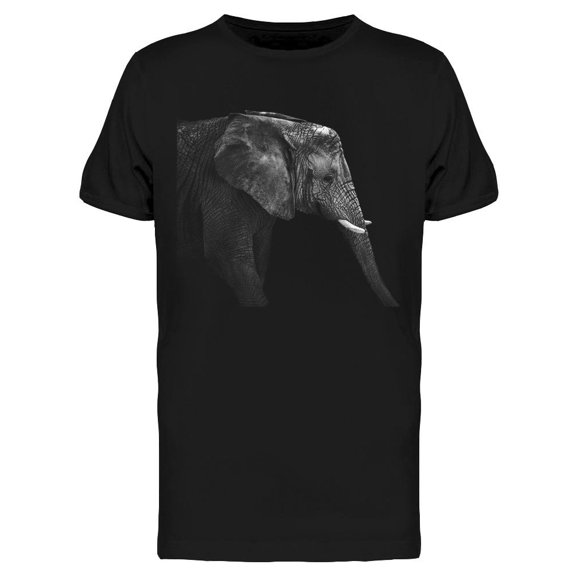 Monochrome Side Elephant T-Shirt Men -Image by Shutterstock, Male Small