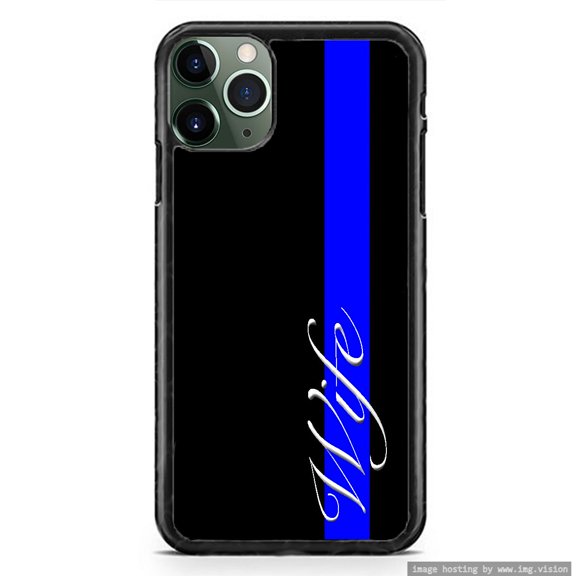 Proud Police Wife Case Thin Blue Line Cop Slim Shockproof Hard Rubber Custom Cover For iPhone 13 Pro Max Mini 12 XS XR