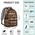 thumbnail image 3 of Bookshelf Wall Library Students Backpack Educational Bookcase Wall School Bag with Classic Book Lover Design, Lightweight and Durable for Students and Readers, 3 of 6