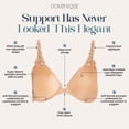 thumbnail image 2 of Dominique Women’s Meryl Front Closure Minimizer Racerback Bra #7050 – Seamless Full Figure Underwire Lingerie for women, 2 of 6