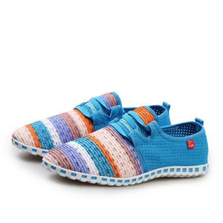 

Men Women Breathable Mesh Shoes Rainbow Color Hollow Out Shoes for Summer Man