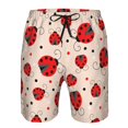 thumbnail image 3 of Balery Red Ladybug Traje de Baño Estilo Hawaiano para Hombre, Shorts de Secado Rápido con Bolsillos-X-Large, 3 of 6