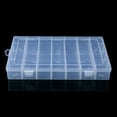 thumbnail image 3 of Transparent Hard Plastic 36 Lattice Jewelry Storage Box - Removable Partition for Mini Items Organization, 3 of 6