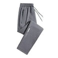 thumbnail image 2 of Womens Pants Clearance Wide Leg Plus Size Comfortable Loose Sweatpants Drawstring Workout Joggers Sweatpants Womens Sweatpants Straight Leg Athletic Grey 7XL, 2 of 4