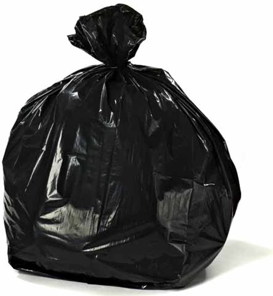 Black Case of 1000 Bags Plasticplace 12-16 Gallon High Density Trash Bags 