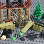 1lb WW2 Military Gear Pieces with Ghille Suit - Army Accessory Toy Set for Soldier Figures- Compatible with Major Brands Minifigures