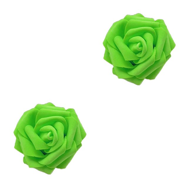Flores Artificiales Billuyoard 50 Piezas PE Espuma Rosas Verde 2Conjunto