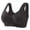 Black, variant on Elderly Mom Front Button Wireless Vest Bra Wide Strap Anti Sagging Support Lingerie No Underwire Full Figure Comfort Bra for Middle Age Black 38