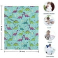 thumbnail image 4 of Light Blue Dinosaurs Celestial Pattern Blanket,Comfortable Soft Flannel Throw Blanket,All Season,Warm Lightweight Blankets for Sofa Bed Couch Living Room Chair,30"x40", 4 of 4