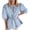 Blue#3, variant on Women's Tie Front Striped Shirt 2026 Summer Trendy Fashion Cute Babydoll Tops Y2k Peplum Puffy Sleeve Blouses