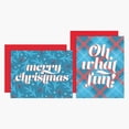 thumbnail image 1 of Icy Florals and Plaid Holiday Card Set, 1 of 1