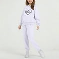 thumbnail image 6 of Girls Pullover Sweatsuit Casual Sweatpants Loungewear Set Long Sleeve Tracksuit Workout Sets Kids Clothes 2-14 Years, 6 of 6