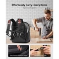 thumbnail image 4 of KFFKFF Tool Backpack with 49 Pockets, Durable Storage Organizer for Tools, Work Bag with Laptop Slot and Reinforced Base, Ideal for Electricians and Repair Technicians, 4 of 9