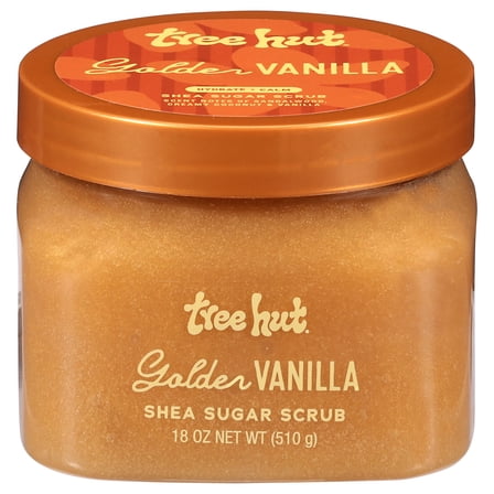 Tree Hut Golden Vanilla Shea Sugar Body Scrub – Exfoliating & Hydrating Scrub with Oils – 18 oz