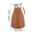 thumbnail image 2 of Stainless Steel Coffee Thermal Jug, Rattan Thermal Jug, Double Walled Vacuum Insualted Jug with Handmade Rattan Body, 2 of 17