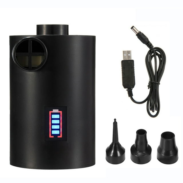 Electric Air Pump Inflatable Pump Rechargeable Air Mattress Pump Quick-Fill Inflator Pumps for Camping Inflatable Cushions Pool Toy Air Sofa