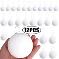thumbnail image 2 of 12/6 piezas de bolas de espuma blancas para colgar en el árbol de Navidad, adornos redondos para el hogar, el jardín, la fiesta, suministros de decoración de Navidad, 2 of 5