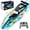 Blue, variant on Tigozz RC Boat with LED Lights for Adults and Kids, 2.4GHz Fast Remote Control Speedboat for Lakes and Pools, Motorized High Speed Water Toys, Red