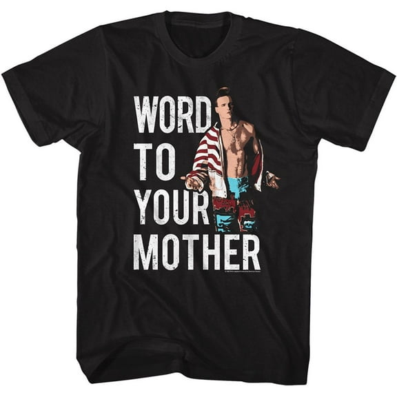 Vanilla Ice Word To Your Mother Black Adult T-Shirt