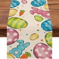 thumbnail image 6 of Easter Table Runner, Easter Eggs Bunny Table Runner Seasonal Spring Table Decor Kitchen Dining Table Decoration for Home Easter Party, 6 of 6