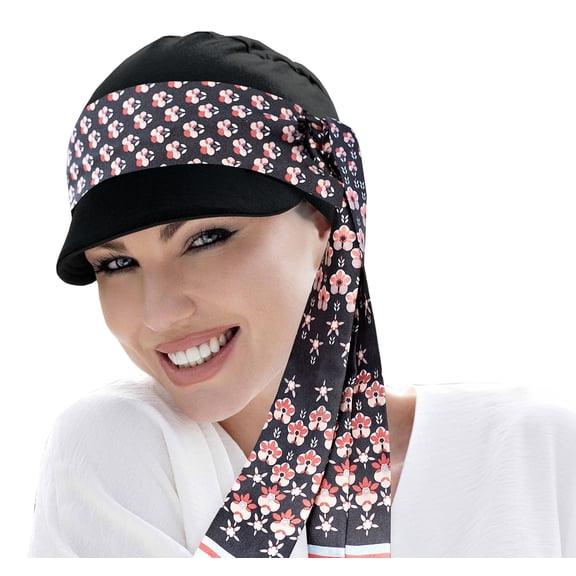 Masumi Katia Plus Sombrero de Verano para Mujer Sombrero para el Sol Protección UV para Mujer (Florenza Escarlata Negra)