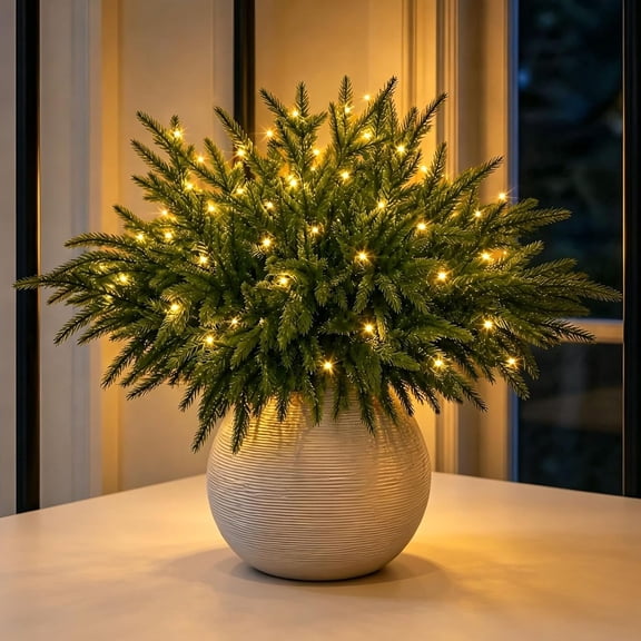 Twinkling Tree Enchanted Evergreen Pine with Lights, Lighted Pine Branches