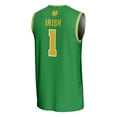 thumbnail image 3 of Youth GameDay Greats #1 Green Notre Dame Fighting Irish Icon Print Lightweight Basketball Fashion Jersey, 3 of 4