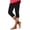 Black, variant on Capris for Women Capri Leggings Elastic Waist Knee Length Yogaped Pants Dressy Casual Pedal Pushers with Pockets Gray 3XL