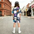 thumbnail image 3 of Grblisyd Girls Summer Outfits Casual Lounge Set Short Sleeve T Shirt and Elastic Waist Shorts 2 Piece Back to School Sets, 3 of 5