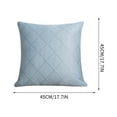 thumbnail image 3 of Wmhnj Paquete de 2 fundas de almohada cuadradas de seda helada de 45 x 45 cm, de polister con textura fresca, fundas de cojn lumbar desmontables y lavables para sof, ideal para dormitorio., 3 of 9