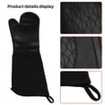 thumbnail image 6 of Extra Long Silicone Oven Mitts Heavy Duty Commercial Grade Oven Mitts Heat Bbq Gloves with Quilted Cotton Lining 2 Pack, 6 of 8