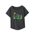 thumbnail image 4 of Camiseta para mujer con cuello redondo, transpirable, cuello redondo, camiseta básica de moda para caminar L, 4 of 7