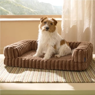 Arlee Memory Foam Dog Bed - Chew Resistant Pet Sofa, Large/XL Brown
